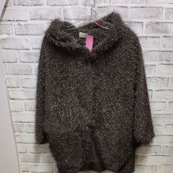 Jon & Anna Brown Fuzzy Jacket - Picture 1 of 3